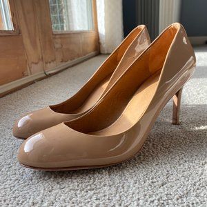 Coach Nude Patent Leather Heel Sz 10